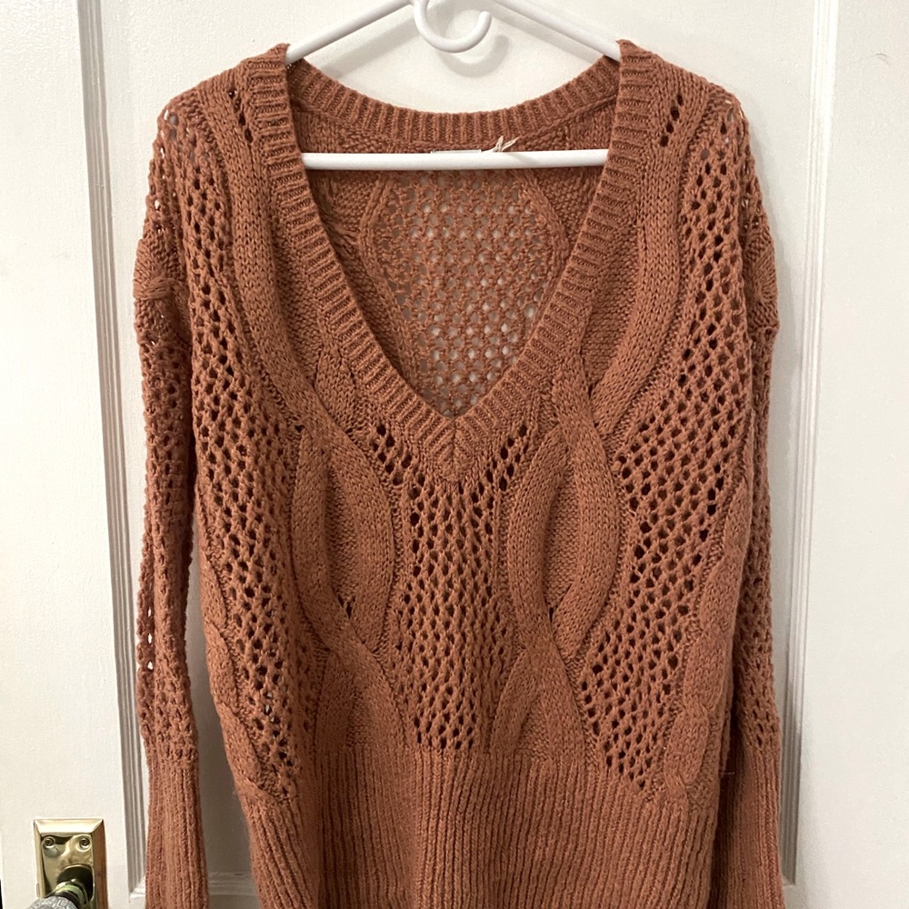 Kimchi Blue cable knit sweater.